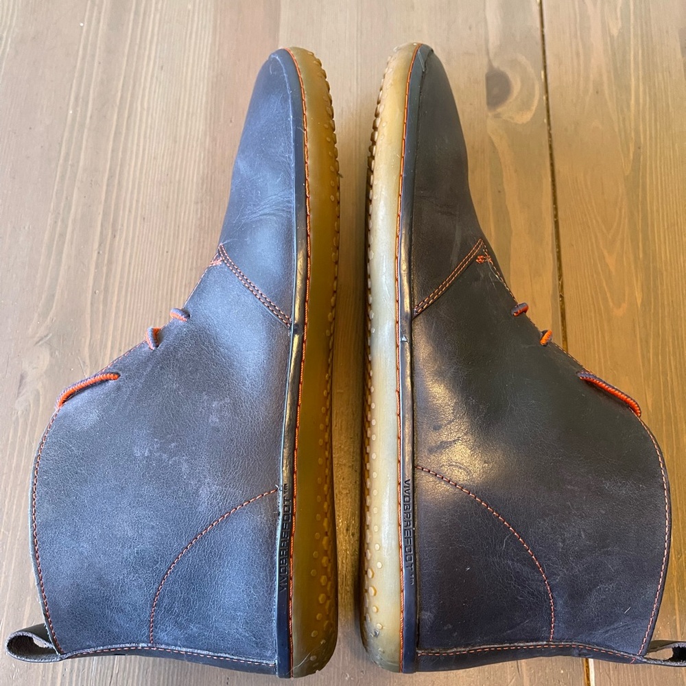 Vivo Barefoot Gobi 2 Urban Dark Blue with Red Stitching Leather Boots - Size 12 - Picture 7 of 10